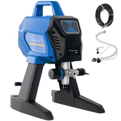 Airless Paint Sprayer, Thinning-Free Electric Paint Spray Gun for Walls, Fences & DIY Projects, 200 Bar High Pressure, 1.5L/min Flow Rate, 7.5m Hose, Indoor & Outdoor Use, Blue