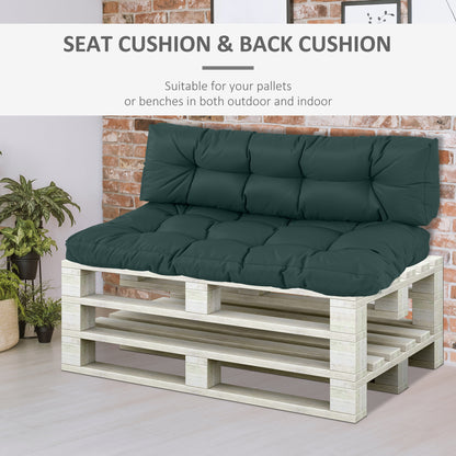 2Pcs Tufted Pallet Cushions Seat Pad Back Cushion Indoor Outdoor