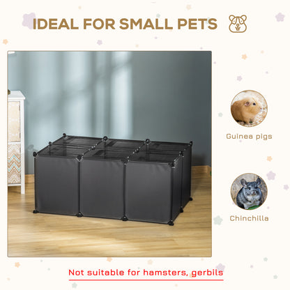 DIY Pet Playpen 22 Panels Small Animal Cage for Guinea Pigs Grey