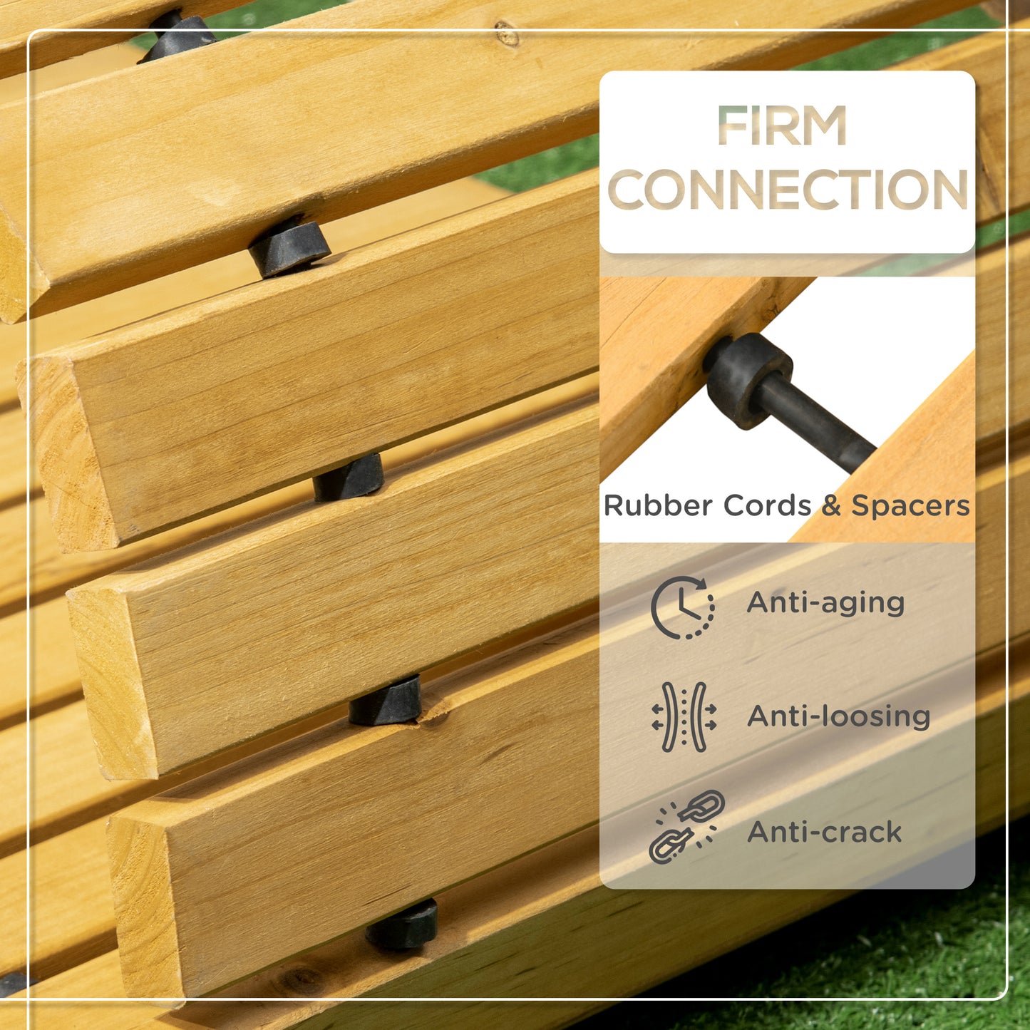 Rollable Wooden Garden Pathway - Solid Pine Wood 185 x 60 cm