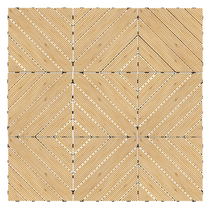 9 Pcs Garden Decking Tiles Wooden Outdoor Flooring Tiles for Patio, Balcony, Terrace, Hot Tub, Yellow