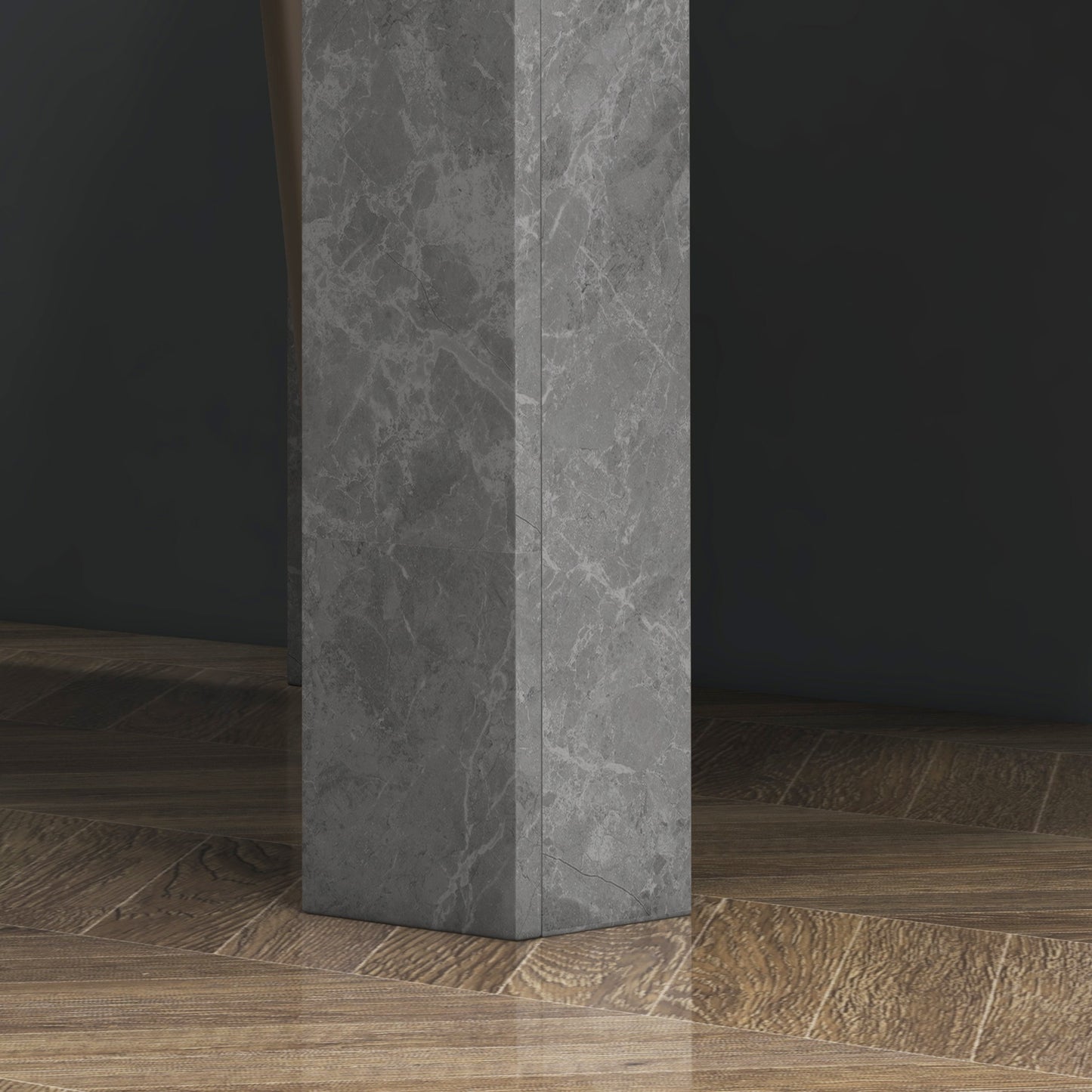 Square Dining Table, Kitchen Table with Faux Cement Effect