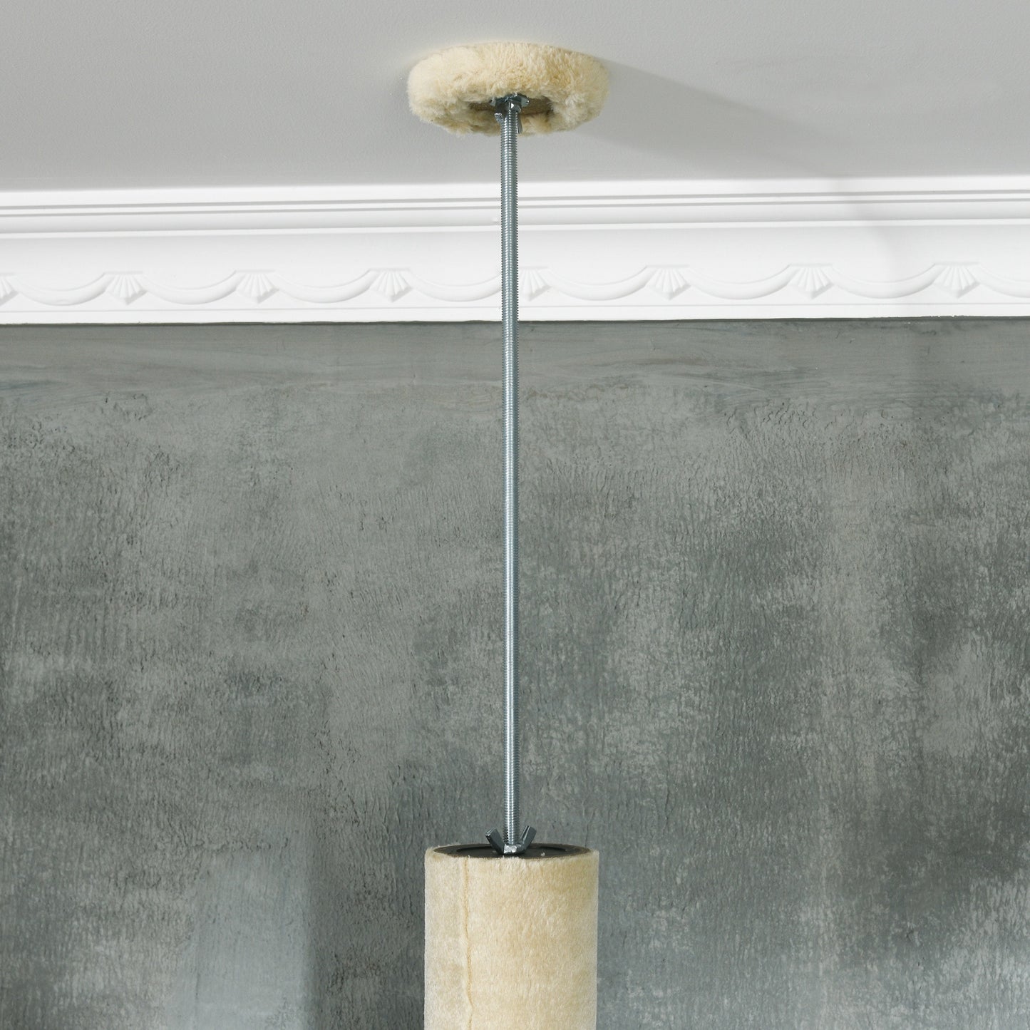 255cm Cat Tree Tower w/ Scratching Post, Cat House, Ball, Platform, Beige