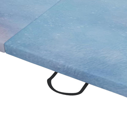 6FT Foldable Gymnastics Mat, Tri-Fold 2" Thick Crash Mat, Blue