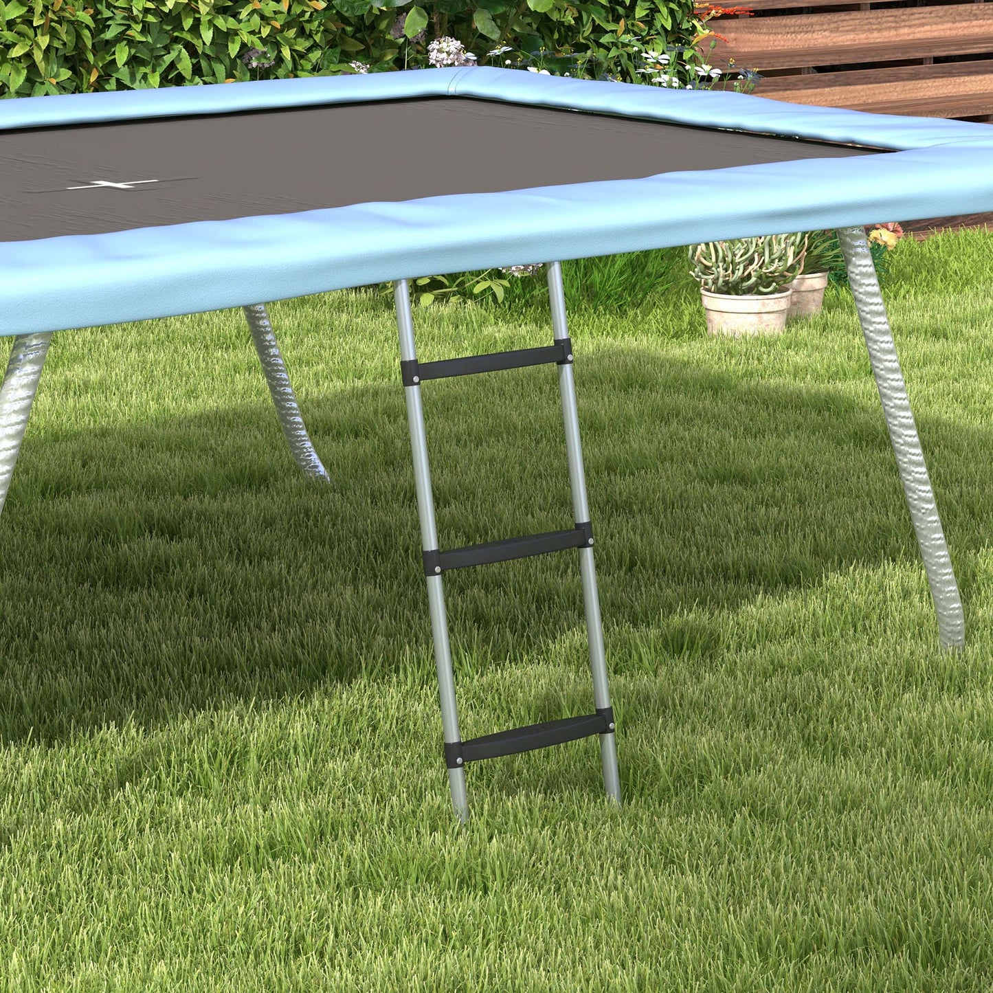 2 Steps/3 Steps Galvanised Steel Trampoline Ladder Climbing