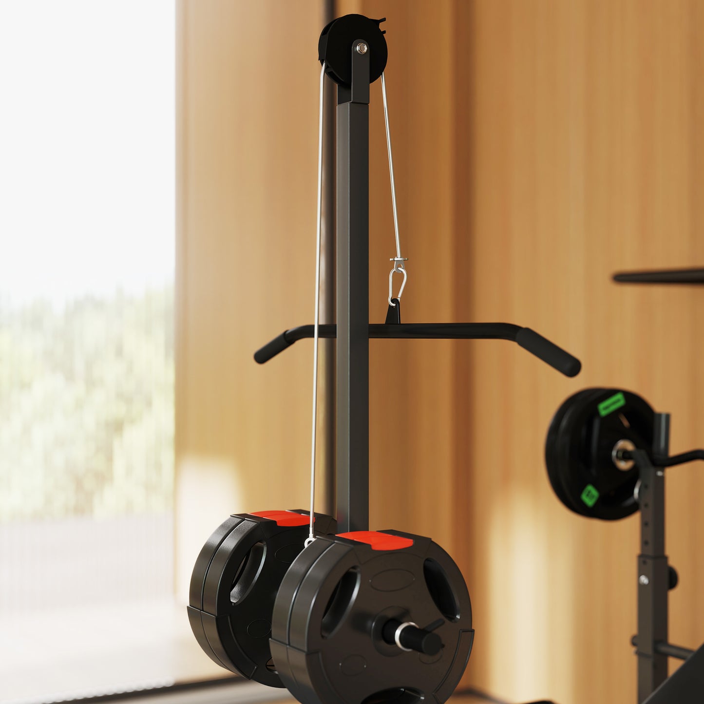 Multi-Exercise Incline or Flat Weight Bench with Bench Press Rack