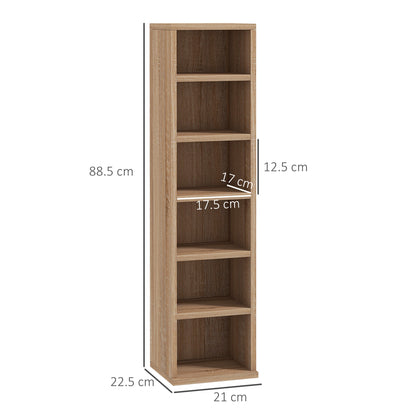CD Media Display Shelf Unit Tower Rack with Adjustable Shelves, Set of 2