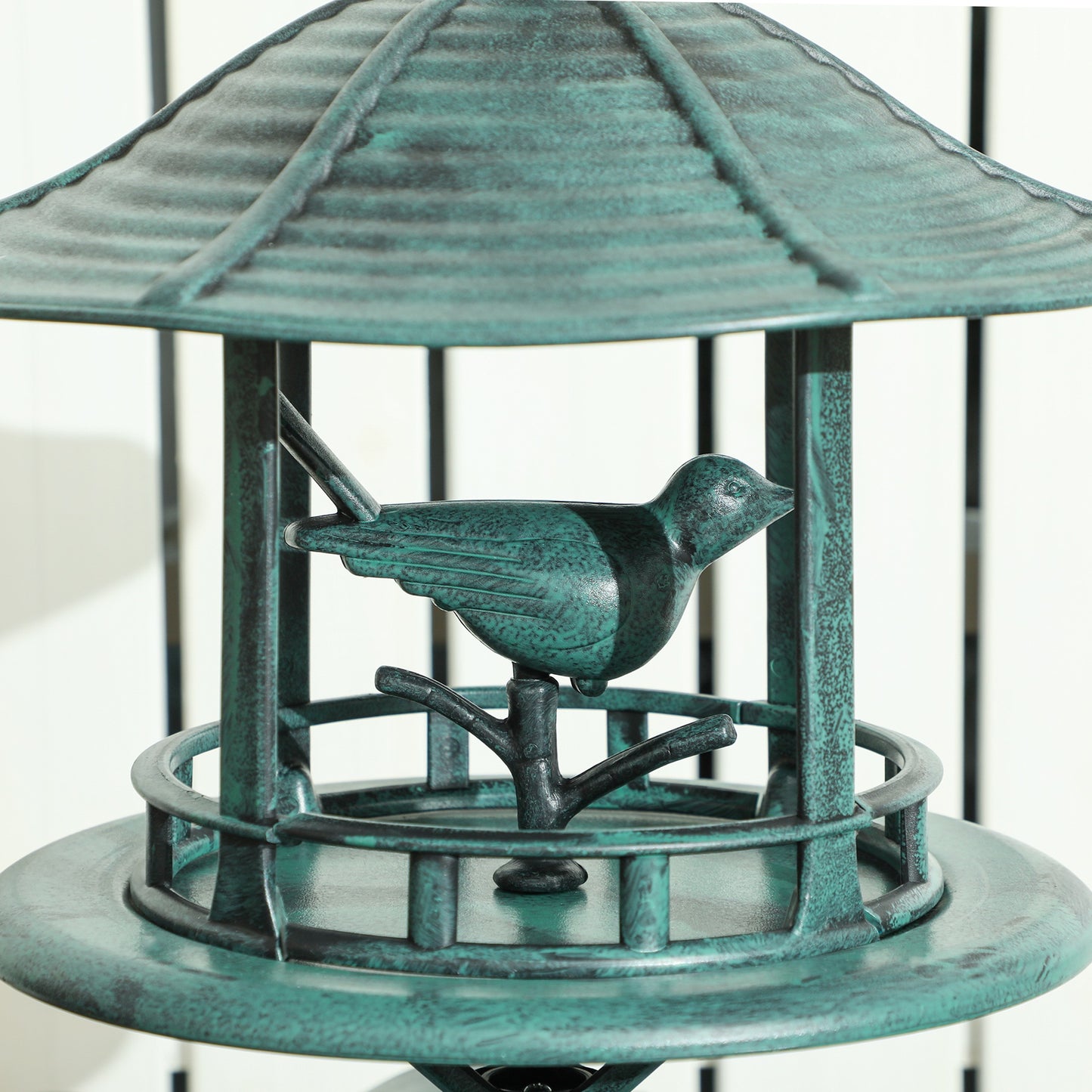 3-in-1 Garden Bird Bath, Birdbath with Large Water Basin, Green