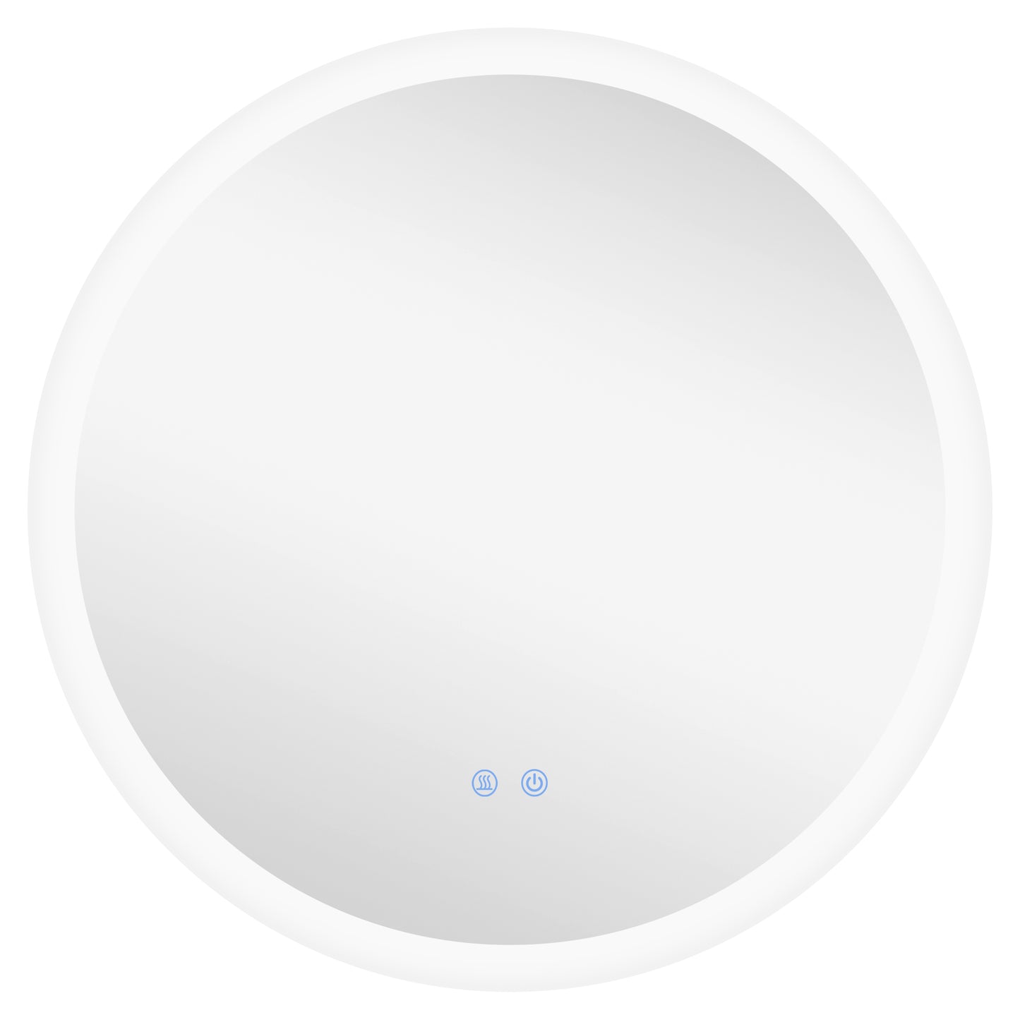 Illuminated Bathroom Mirror with Defogging Film, LED Lights, Silver