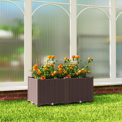 Plastic Raised Garden Bed with Legs and Drainage Holes and Plugs