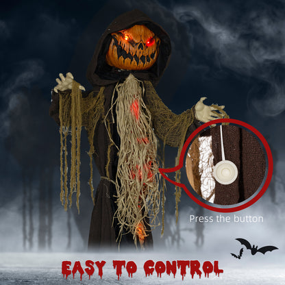 Straw Pumpkin Halloween Prop for Indoor Outdoor Decoration