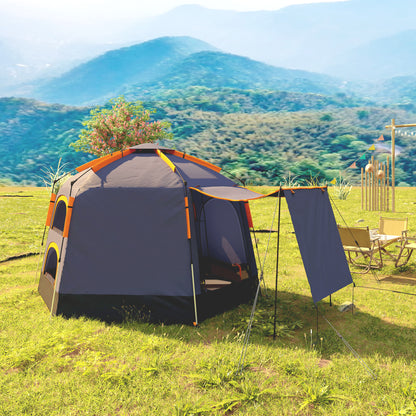 2-4 Person Tent, Instant Pop Up Camping Tent, Dark Grey