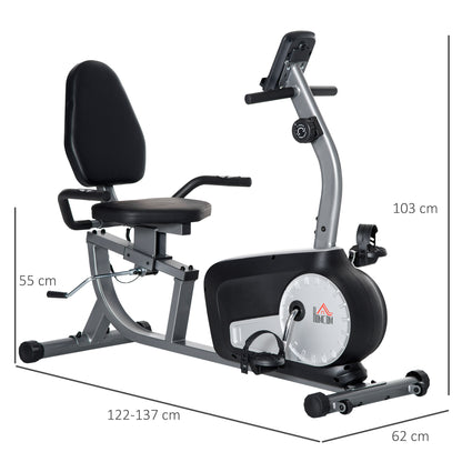 Exercise Bike with LCD Display, Quiet 8-Level Magnetic Resistance