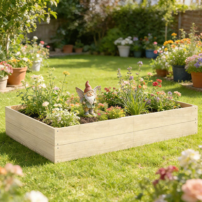 Wooden Raised Bed for Garden, 620L Extra Large Raised Garden Bed