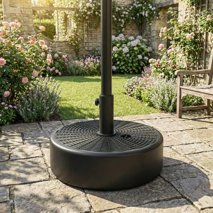 Parasol Base 22kg Sand Filled for 38/48mm Poles Black