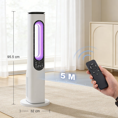 Bladeless Tower Fan, 35dB Standing Cooling Fan with 50° Oscillating