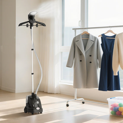 Clothes Steamer with Adjustable Pole 41-110 cm Black