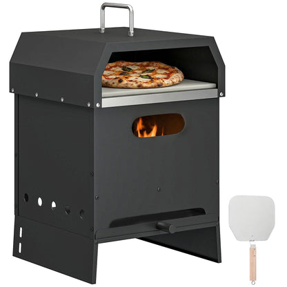 3 in 1 Portable Wood Fired Outdoor Pizza Oven with Handles