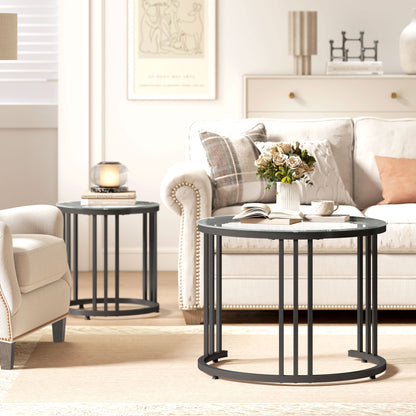 Bar Table and Stools Set, Kitchen Table and 2 Chairs with Backrest, Footrest
