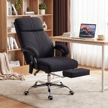 Vinsetto Vibration Massage Office Chair with Heat, Footrest, Black