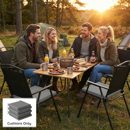 Seat Cushions with Machine Washable Cover Dark Grey