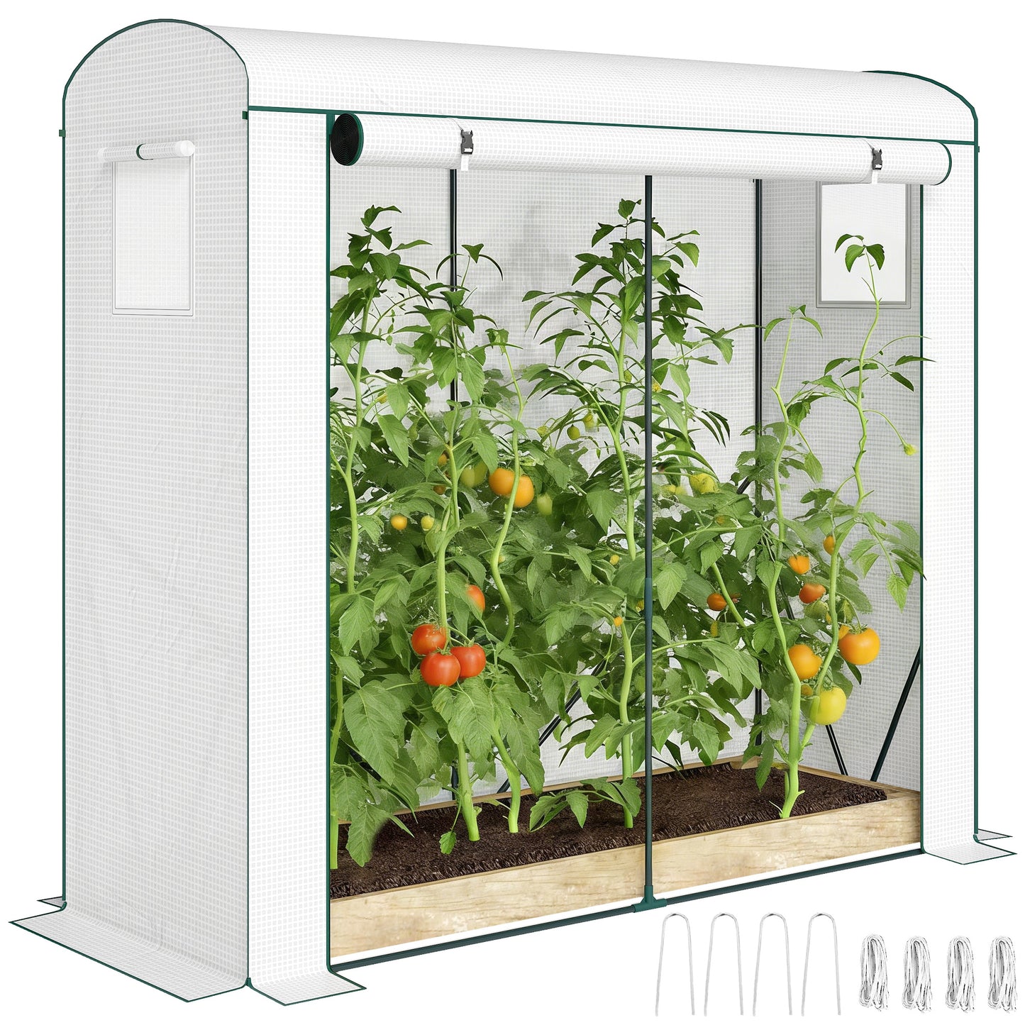 Mini Greenhouse, Portable Indoor Outdoor Green House with PE Cover