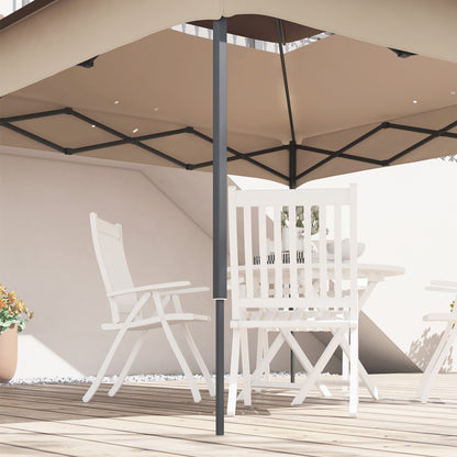 3.25mx3.25m 2-Tier Gazebo Cover Replacement, 30+ UV Protection, Beige