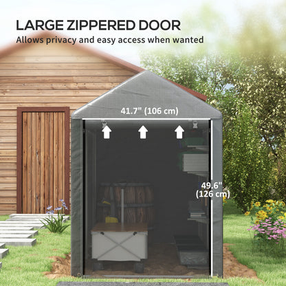 1.2 x 1.8m Portable Garden Shed for Motorbikes, Garden Tools, Bikes