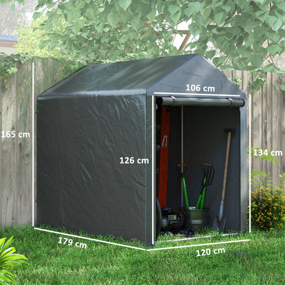 1.2 x 1.8m Portable Garden Shed for Motorbikes, Garden Tools, Bikes