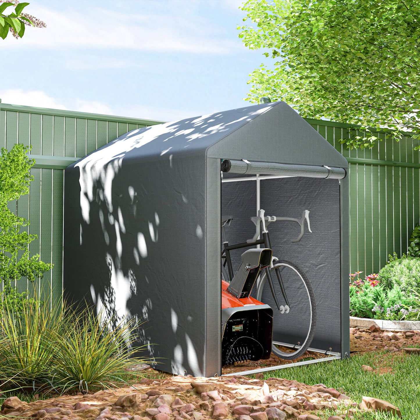 1.2 x 1.8m Portable Garden Shed for Motorbikes, Garden Tools, Bikes