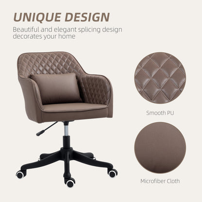 Office Chair with Rechargeable Vibration Massage, Brown