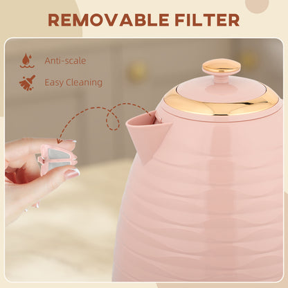 Electric Kettle, Fast Boil, 1.7L, 3kW, Swivel, Pink Ripple