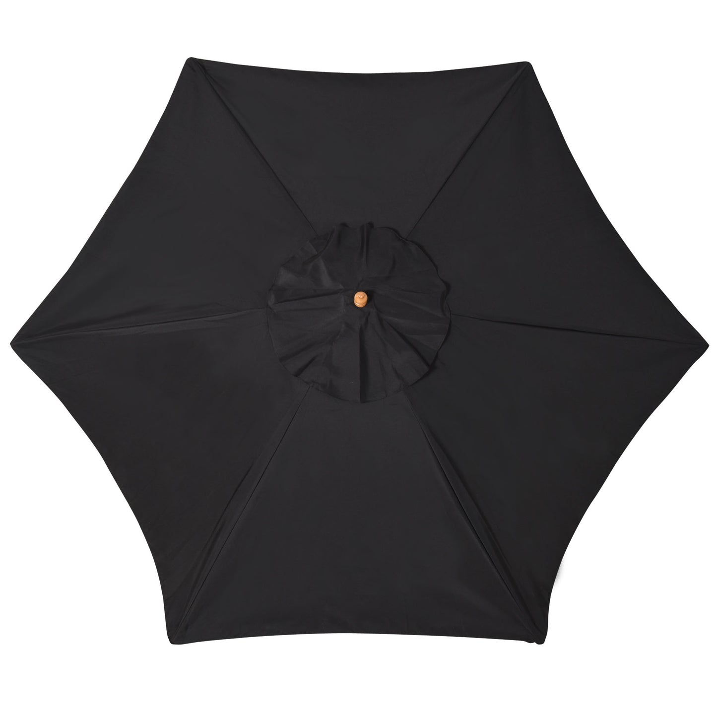 2.5m Wood Garden Parasol Sun Shade Patio Outdoor Wooden Umbrella Canopy