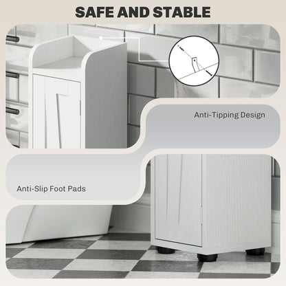 Tall Bathroom Storage Cabinet Slim Bathroom Cabinet with Drawer White
