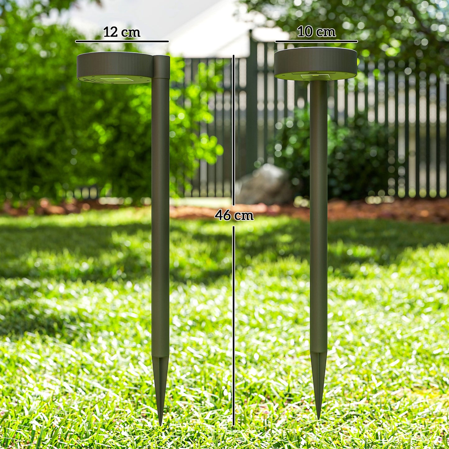 Solar Stake Lights 8 Pack, IP44 Pathway Lighting, Auto On/Off LED