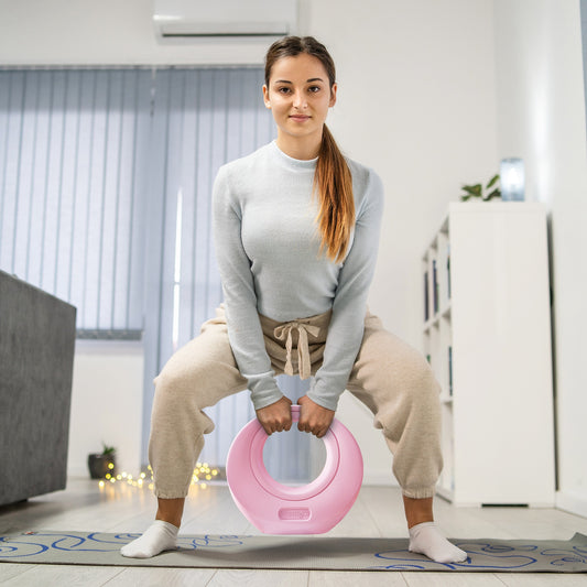 12kg Kettlebell for Weight Lifting and Strength Training, Pink