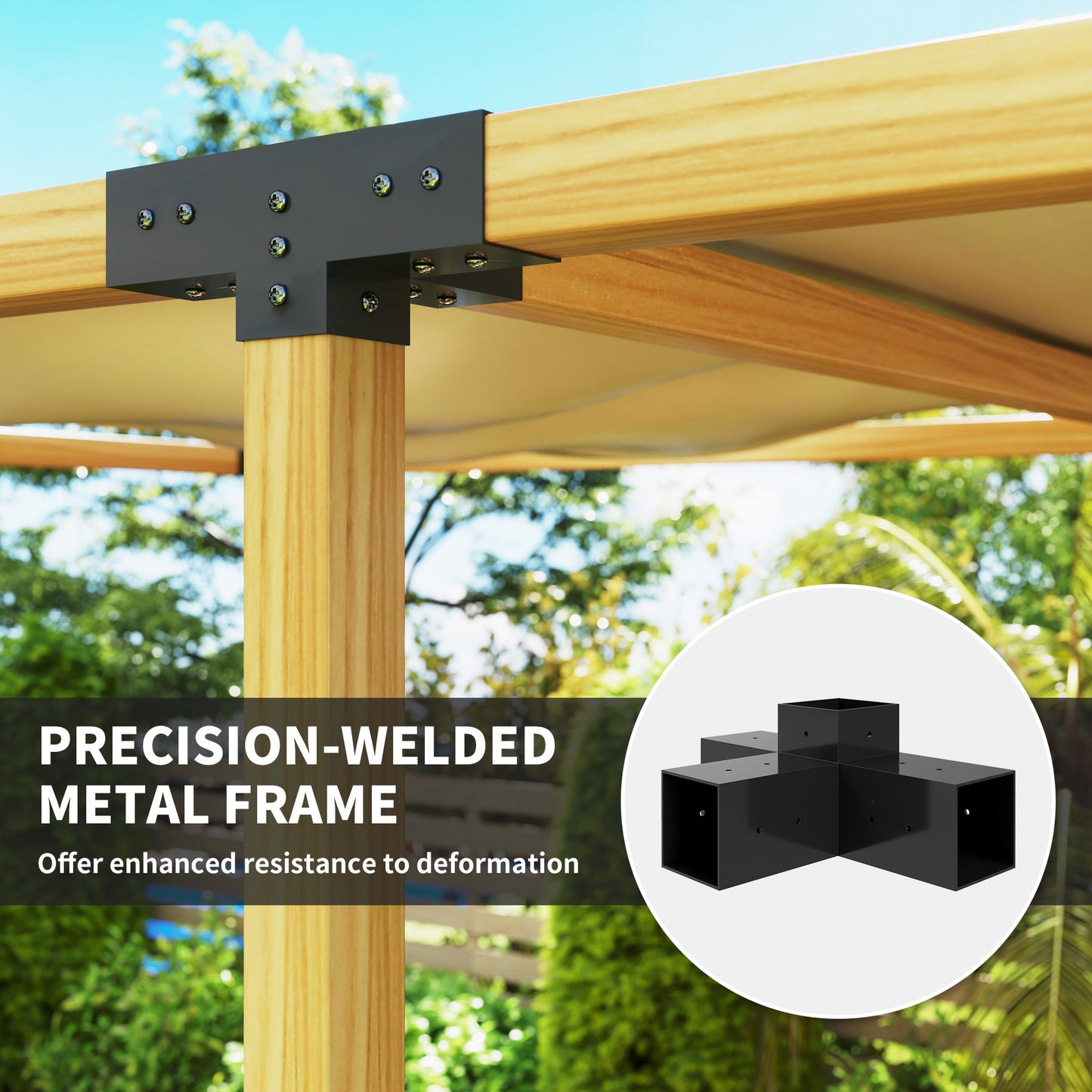Pergola Kit, Pergola Brackets with 3-Way & 4-Way Corner Brackets