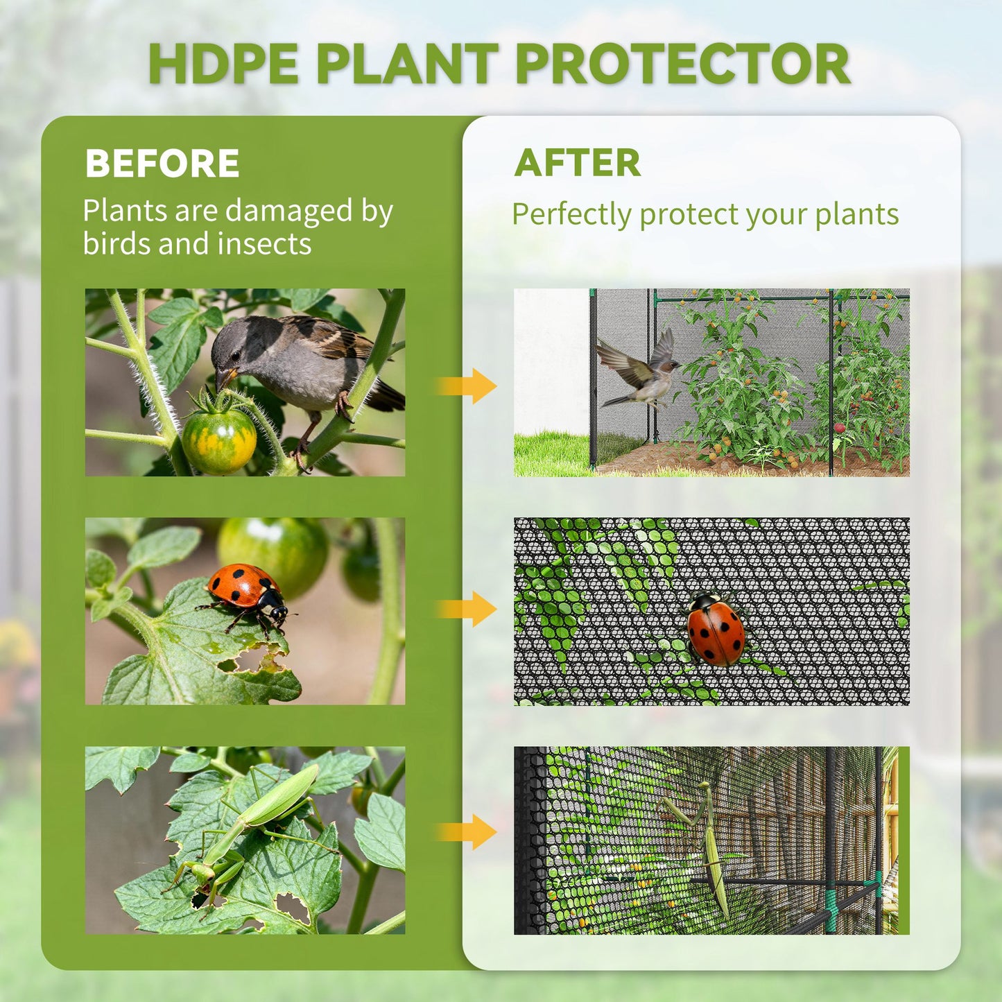 Fruit Cage Bird Netting, Plant Protection Tent, Black