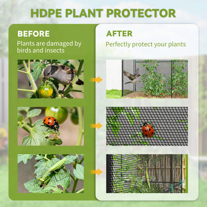 Fruit Cage Bird Netting, Plant Protection Tent, Black