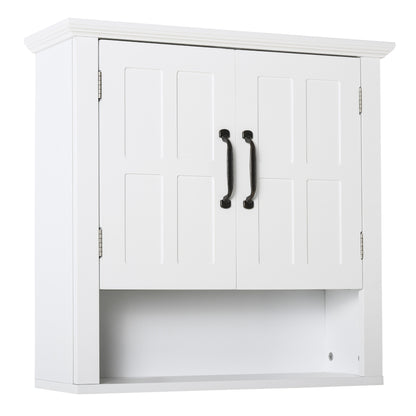 Bathroom Wall Cabinet, Medicine Cabinet w/ Adjustable Shelf, White