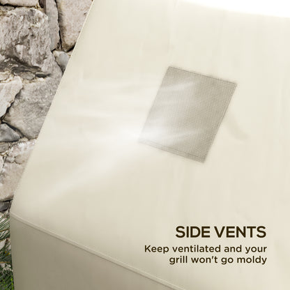 66W x 152Lcm PU Coated Protective Grill Cover - Beige