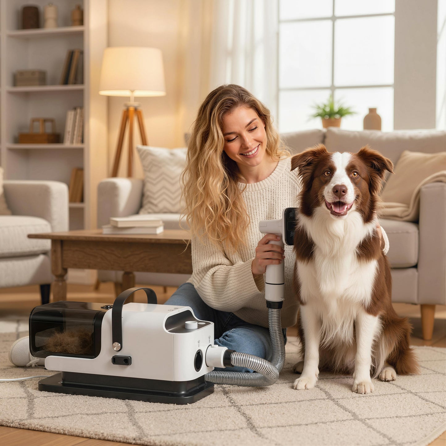 5 in 1 Dog Grooming Vacuum & Dog Dryer with Electric Clipper