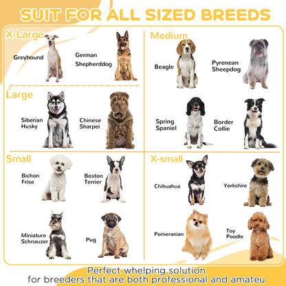 Wooden Dog Pen Pet Playpen 7 Panels Puppy Pen for Indoors - White