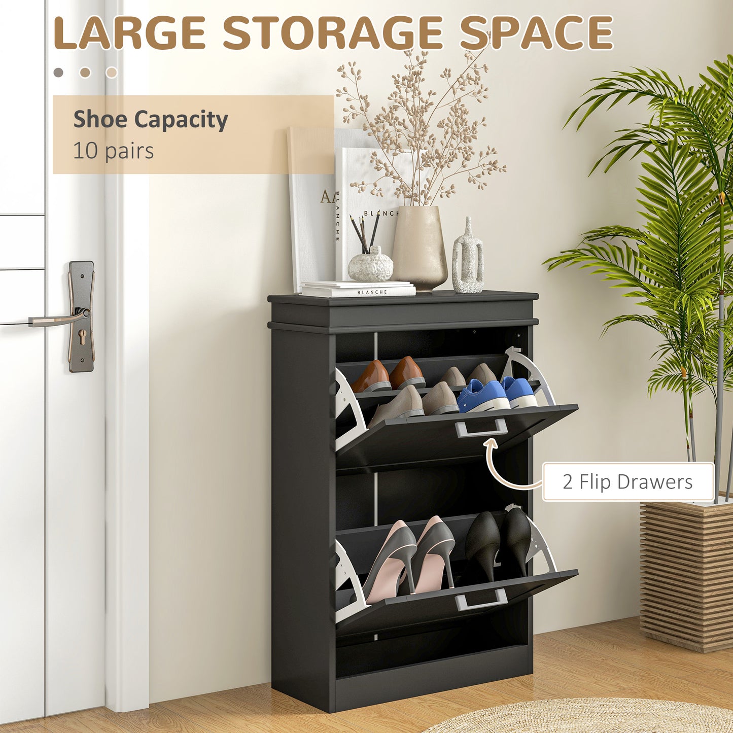 3 Drawer File Cabinet Rolling Filing Cabinet for A4 and Letter Black