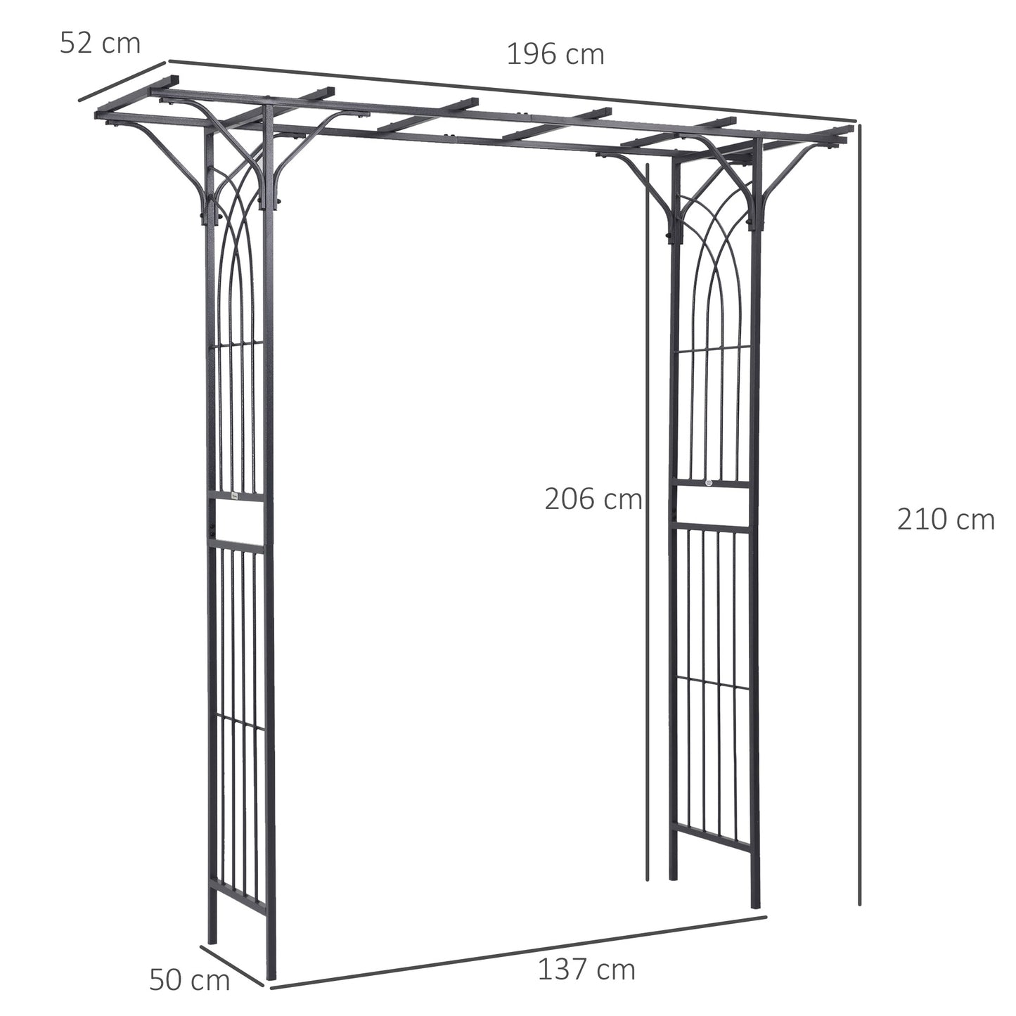 Garden Arch Arbor for Decorative Climbing Plants Lawn Garden
