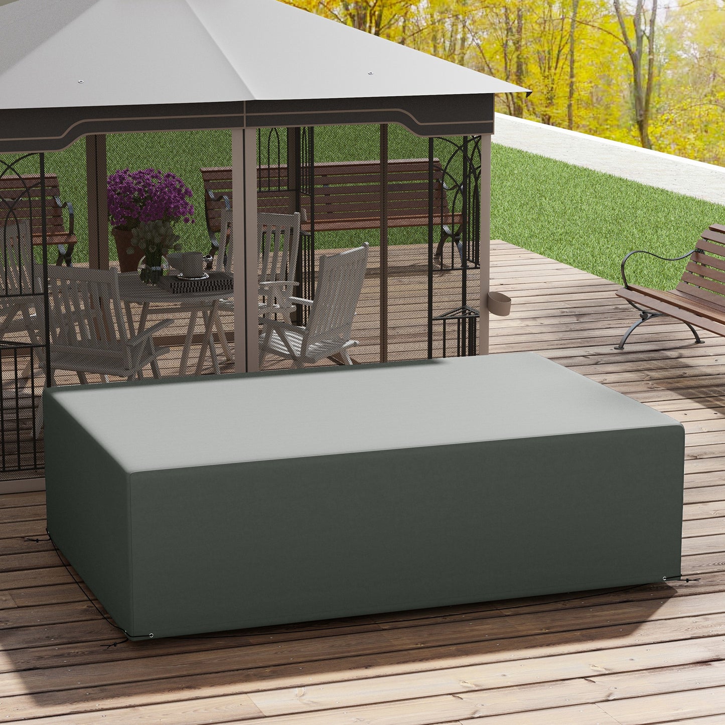 UV Rain Protective Cover or Garden Wicker Rattan Dark Grey