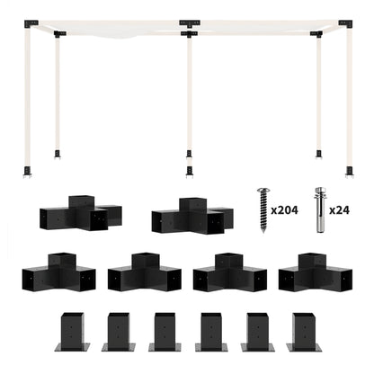 Pergola Kit, Pergola Brackets with 3-Way & 4-Way Corner Brackets