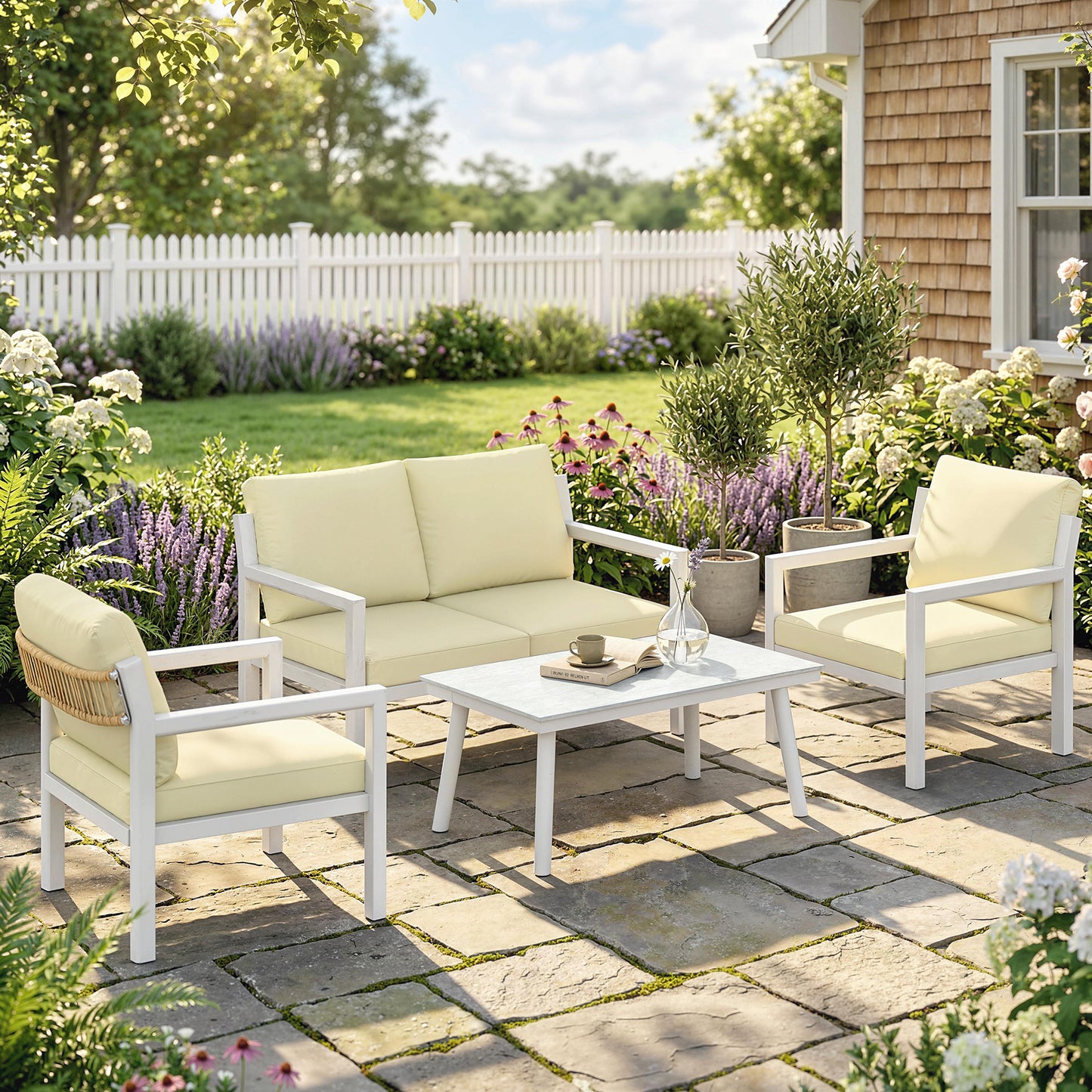 Rattan Garden Furniture Set, Outdoor Furniture Conversation Set