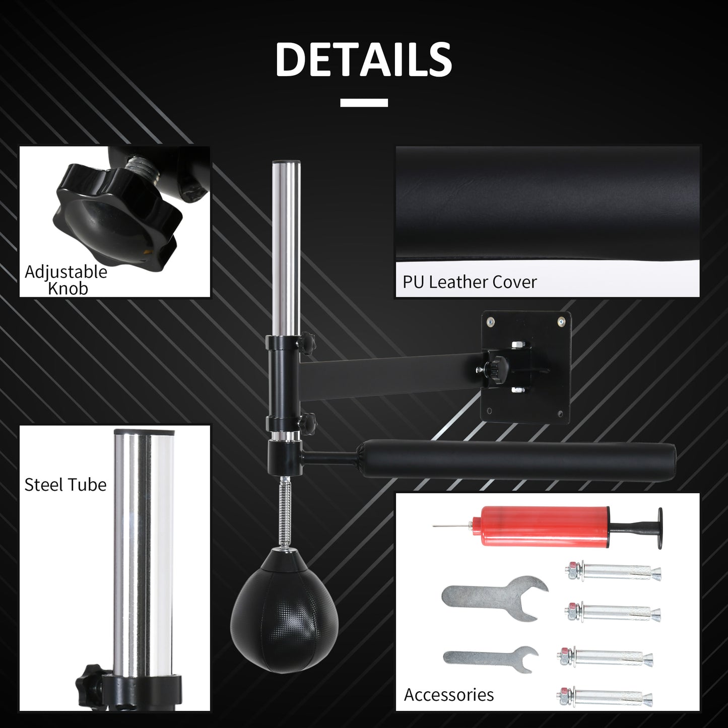 Adjustable Speed Bag Wall Mount, Boxing Equipment