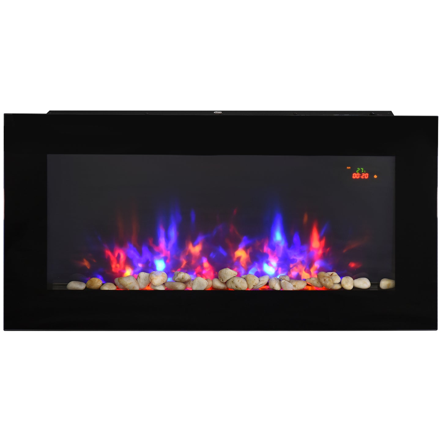 1000W/2000W LED Electric Fireplace Automatic Function Remote Timer Safe